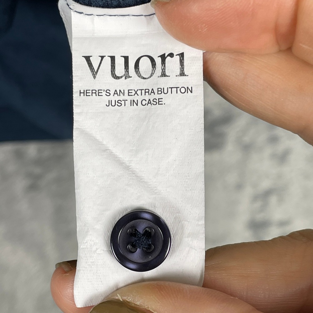 Vuori Polo Shirt Mens Large Navy Blue Excellent V188 Performance Short Sleeve - Picture 4 of 8